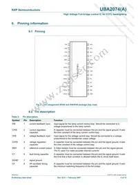 UBA2074ATS/N1 Datasheet Page 4