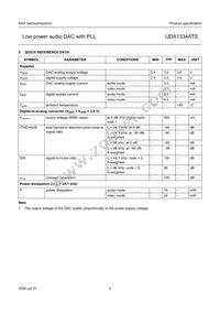 UDA1334ATS/N2 Datasheet Page 4