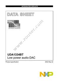 UDA1334BT/N2 Datasheet Cover