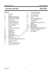 UDA1334BT/N2 Datasheet Page 2