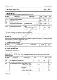 UDA1334BT/N2 Datasheet Page 11