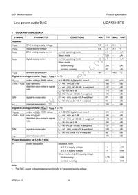 UDA1334BTS/N2 Datasheet Page 4