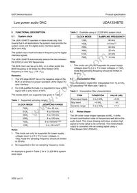UDA1334BTS/N2 Datasheet Page 7