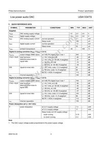UDA1334TS/N1 Datasheet Page 4