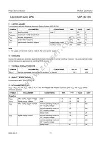 UDA1334TS/N1 Datasheet Page 11