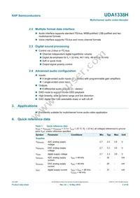 UDA1338H/N1 Datasheet Page 2