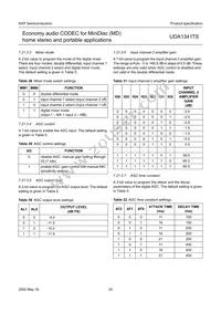 UDA1341TS/N1 Datasheet Page 20