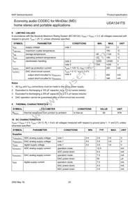 UDA1341TS/N1 Datasheet Page 22