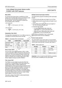 UDA1344TS/N2 Datasheet Page 7