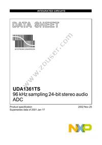 UDA1361TS/N1 Datasheet Cover