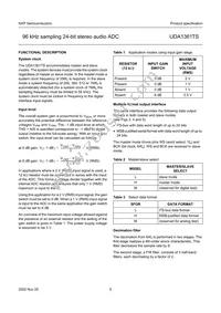 UDA1361TS/N1 Datasheet Page 5