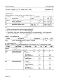 UDA1361TS/N1 Datasheet Page 7