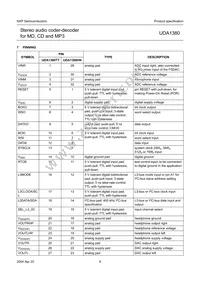 UDA1380TT/N2 Datasheet Page 9