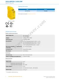 UE43-2MF3D2 Datasheet Page 2