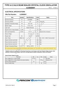 UJ2600001 Datasheet Page 3