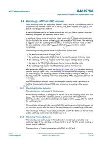 UJA1075ATW/5V0/WD Datasheet Page 17