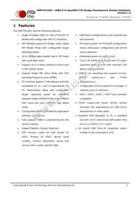 UMFT4222EV-B Datasheet Page 5