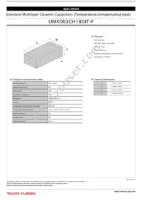 UMK063CH180JT-F Datasheet Cover