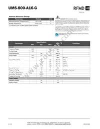 UMS-800-A16-G Datasheet Page 2