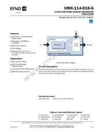 UMX-114-D16-G Datasheet Cover