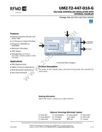 UMZ-T2-447-O16-G Datasheet Cover