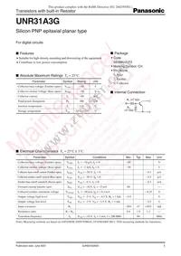 UNR31A3G0L Datasheet Cover