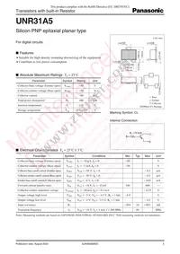 UNR31A500L Datasheet Cover