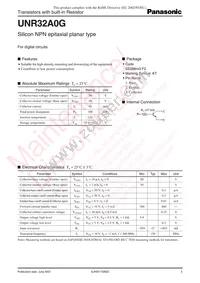 UNR32A0G0L Datasheet Cover