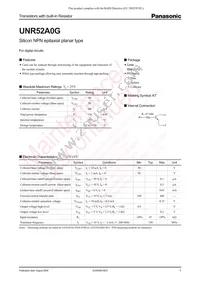 UNR52A0G0L Datasheet Cover