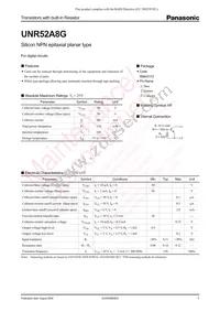 UNR52A8G0L Datasheet Cover