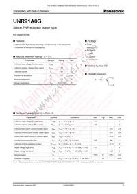 UNR91A0G0L Datasheet Cover