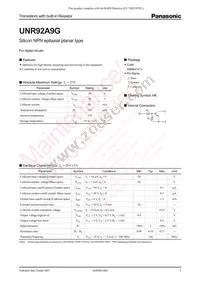 UNR92A9G0L Datasheet Cover