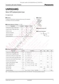 UNR92AMG0L Datasheet Cover