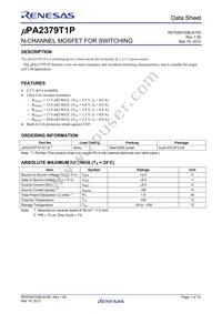 UPA2379T1P-E1-A Datasheet Cover