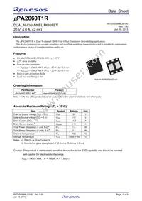 UPA2660T1R-E2-AX Datasheet Cover