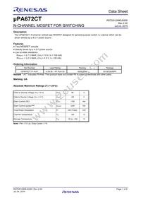 UPA672CT-T1-AT Datasheet Cover