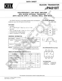 UPA810T-A Datasheet Cover