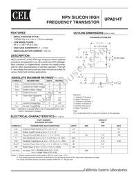 UPA814T-A Datasheet Cover