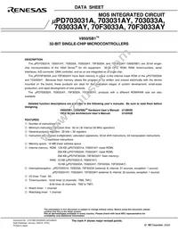 UPD70F3036HYGC-8EU-A Datasheet Page 3