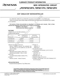 UPD78F9212FH-2A2-E1-A Datasheet Page 3