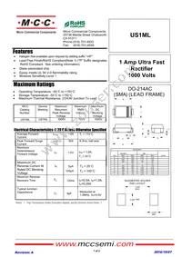 US1ML-TP Datasheet Cover
