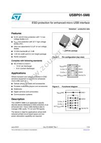 USBP01-5M8 Datasheet Cover