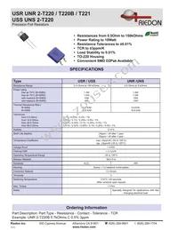 USR2C-7K5B8 Datasheet Cover