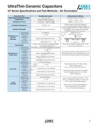 UT026D103MAC2F Datasheet Page 3