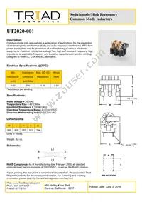 UT2020-002 Datasheet Cover