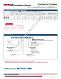 UWQ-12/20-T48PTB-C Datasheet Page 2