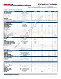 UWQ-12/20-T48PTB-C Datasheet Page 3