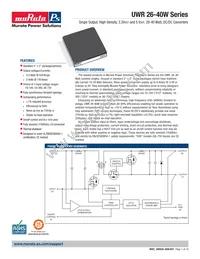 UWR-5/7-D12A-C Datasheet Cover