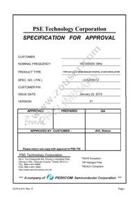 UX52I0501Z Datasheet Cover