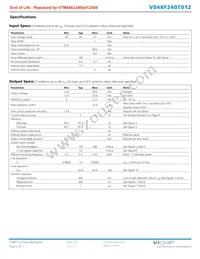 V048T240M012 Datasheet Page 2